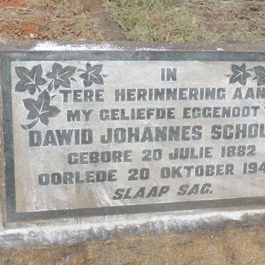 SCHOLTZ Dawid Johannes 1882-1944