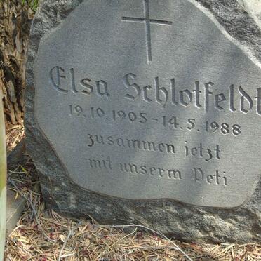 SCHLOTFELDT Elsa 1905-1988