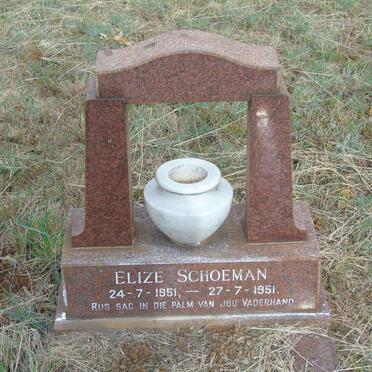 SCHOEMAN Elize 1951-1951