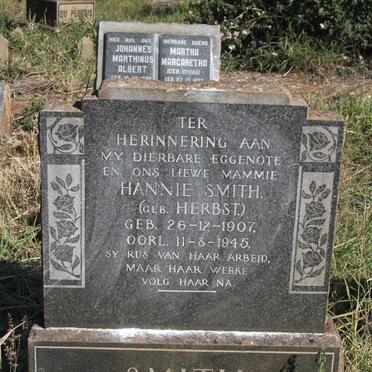 SMITH Hannie nee HERBST 1907-1945