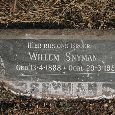 SNYMAN Willem 1888-1955