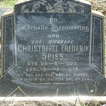 SPIES Christoffel Frederik 1922-1948