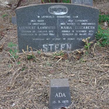 STEEN Leendert Lambertus 1866-1964 & Maria Elizabeth 1874-1952 :: STEEN Ada -1975 