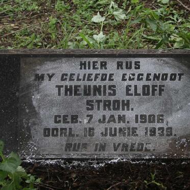 STROH Theunis Eloff 1906-1939