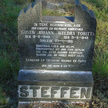 STEFFEN Gustav Johann 1946-1951 :: STEFFEN Weldra Toritta 1949-1951