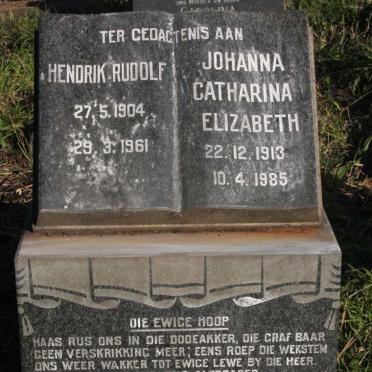STASSEN Hendrik Rudolf 1904-1961 &amp; Johanna Catharina Elizabeth 1913-1985