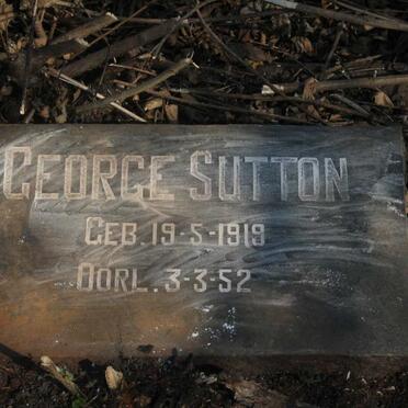 SUTTON George 1919-1952