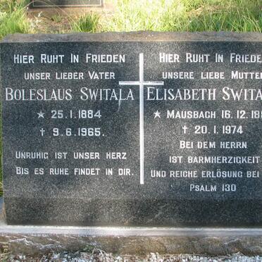 SWITALA Boleslaus 1884-1965 &amp; Elisabeth MAUSBACH 1885-1974