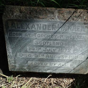 WARREN Alexander 1872-1934