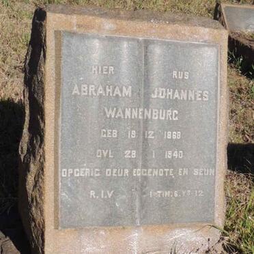 WANNENBURG Abraham Johannes 1868-1940