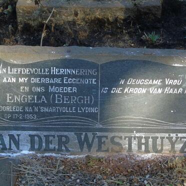 WESTHUYZEN Engela, van der nee BERGH -1953