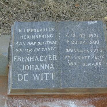 WITT Ebenhaezer Johanna, de 1921-1988
