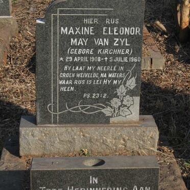 ZYL Paulus Jacobus, van 1903-1978 & Maxine Eleonor May KIRCHNER 1908-1960