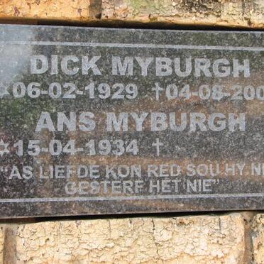 MYBURGH Dick 1929-2003 &amp; Ans 1934-
