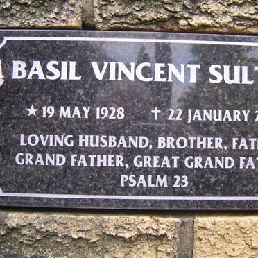SULTER Basil Vincent 1928-2012