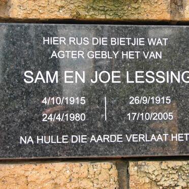 LESSING Sam 1915-1980 &amp; Joe 1915-2005