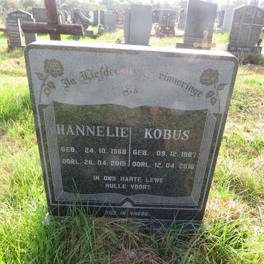 ? Kobus 1967-2016 & Hannelie 1968-2015
