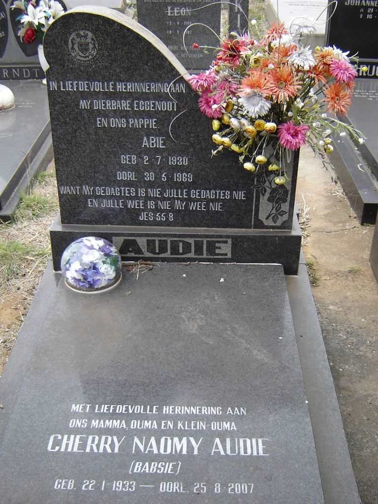 AUDIE Abie 1930-1969 &amp; Cherry Naomy 1933-2007