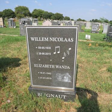BLIGNAUT Willem Nicolaas 1939-2015 & Elizabeth Wanda 1943-2019