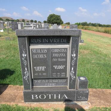 BOTHA Nicolaas Jacobus 1950- & Christina Johanna MAASS 1952-2016