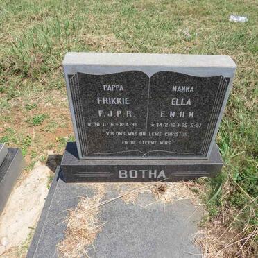 BOTHA F.J.P.R. 1916-1996 & E.M.H.M. 1916-1997