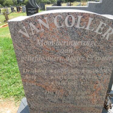 COLLER Adolf, van 1930-2019 & Etta 1932- :: VAN COLLER Anta 1957-2017 