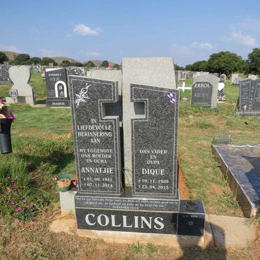 COLLINS Dique 1938-2015 & Annatjie 1941-2014