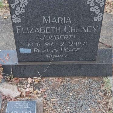 CHENEY Maria Elizabeth nee JOUBERT 1916-1971 :: GRIESEL Hazel Marie nee CHENEY 1938-2017 _1