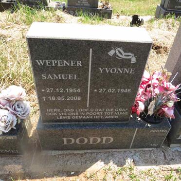 DODD Wepener Samuel 1954-2008 & Yvonne 1946-
