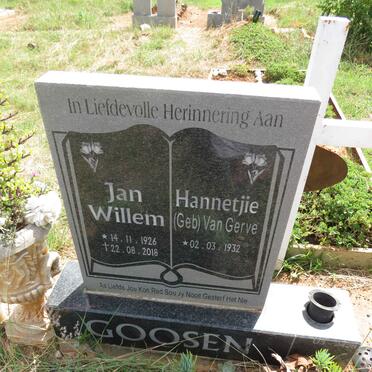 GOOSEN Jan Willem 1926-2018 & Hannetjie VAN GERVE 1932- 