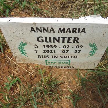 GUNTER Anna Maria 1939-2021