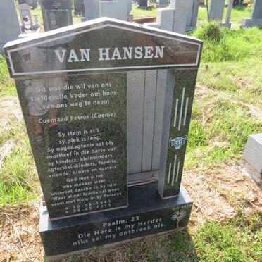 HANSEN Coenraad Petrus, van 1941-2015