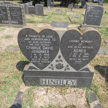 HINDLEY Charlie David Johannes 1904-1973 & Agnes 1901-1984