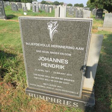 HUMPHRIES Johannes Hendrik 1977-2011