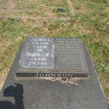 JOHNSON Jacob C.A. 1909-1981 :: JOHNSON Thomas G.W.D. 1912-1972