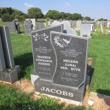 JACOBS Erasmus Stephanus 1934-2014 & Helena BUYS 1933-2023 