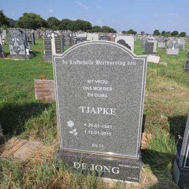 JONG Tjapke, de 1941-2015  