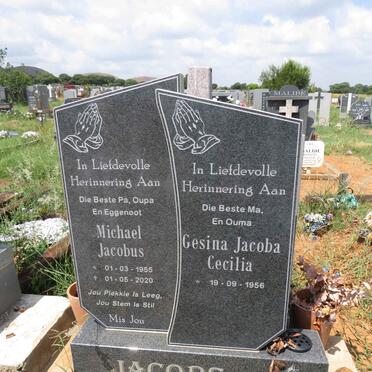 JACOBS Michael Jacobus 1955-2020 & Gesina Jacoba Cecilia 1956- 