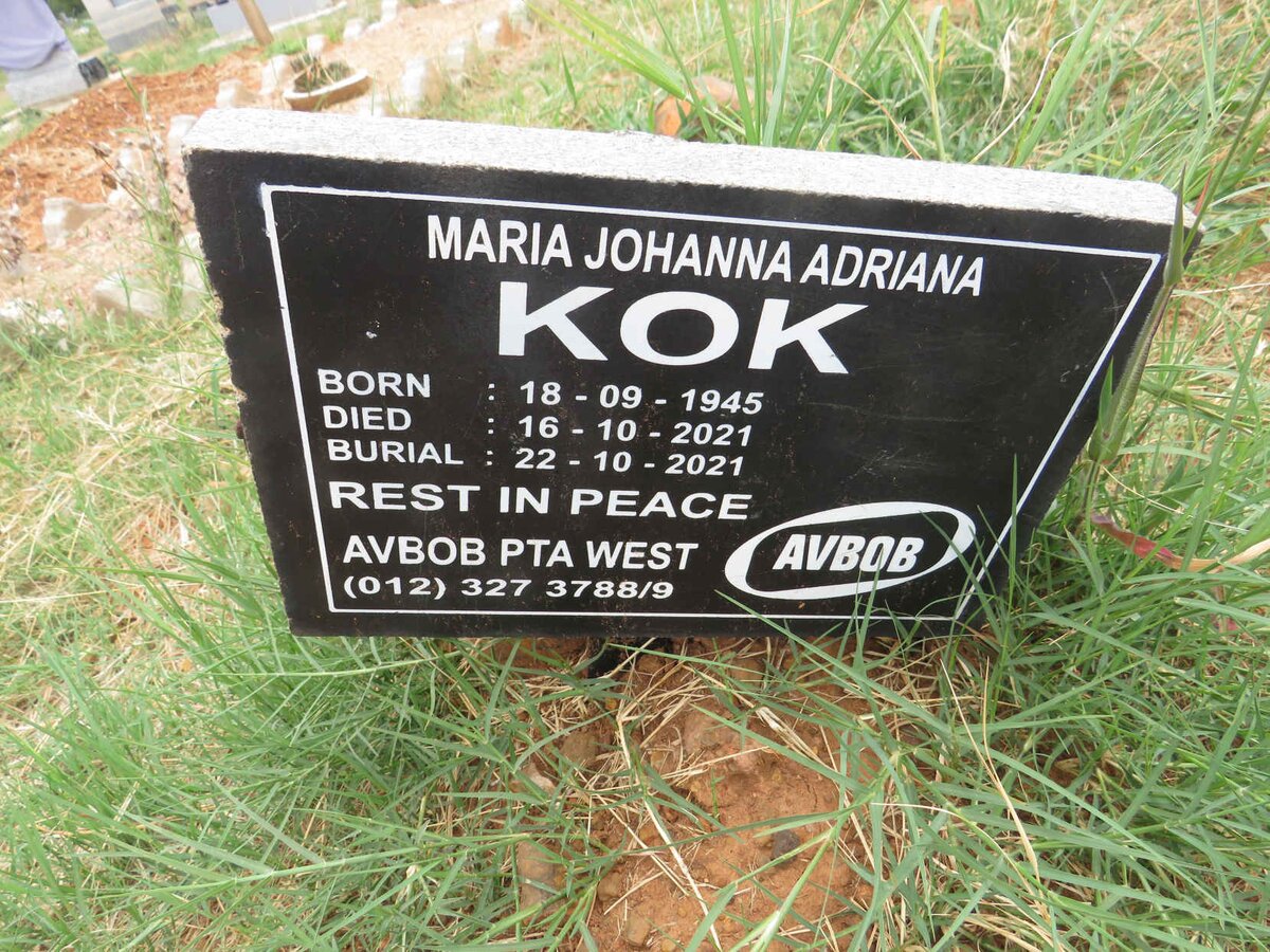 KOK Maria Johanna Adriana 1945-2021