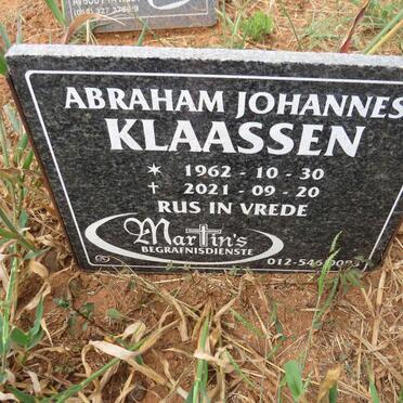 KLAASSEN Abraham Johannes 1962-2021