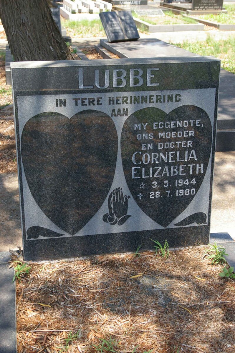 LUBBE Cornelia Elizabeth 1944-1980