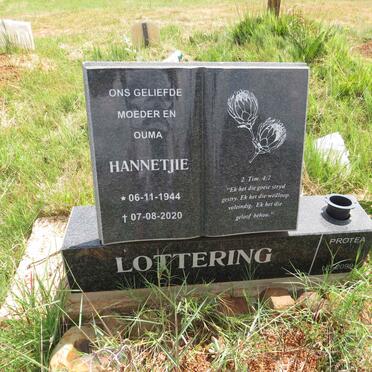 LOTTERING Hannetjie 1944-2020