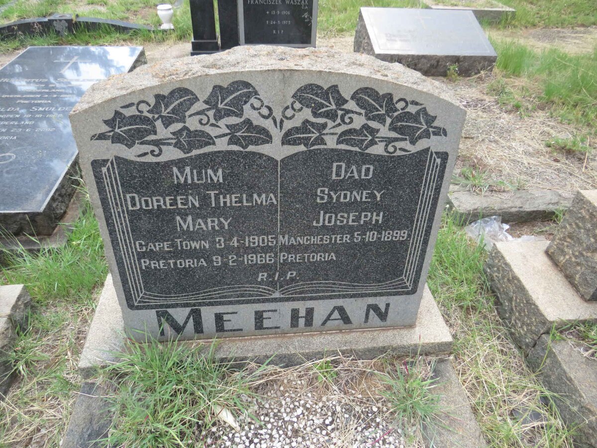 MEEHAN Sydney Joseph 1899- & Doreen Thelma Mary 1905-1966