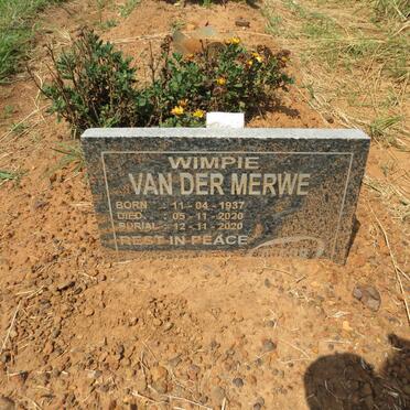 MERWE Wimpie, van der 1937-2020