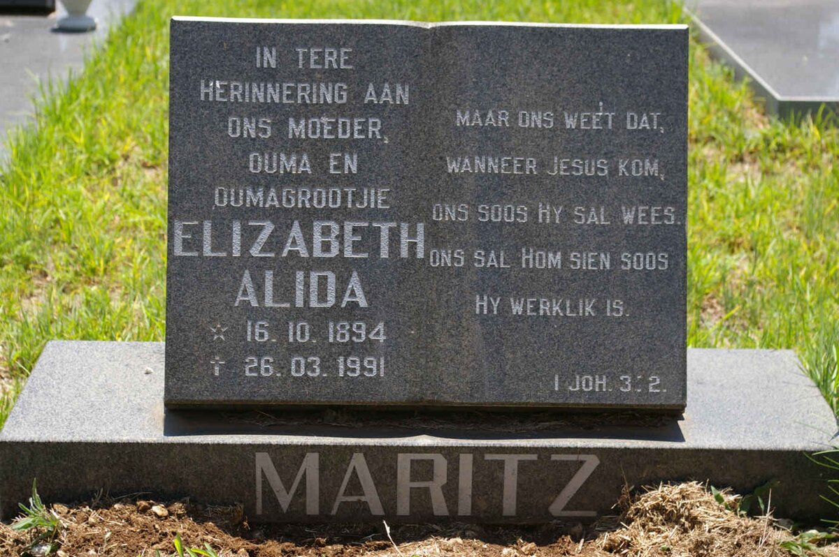 MARITZ Elizabeth Alida 1894-1991
