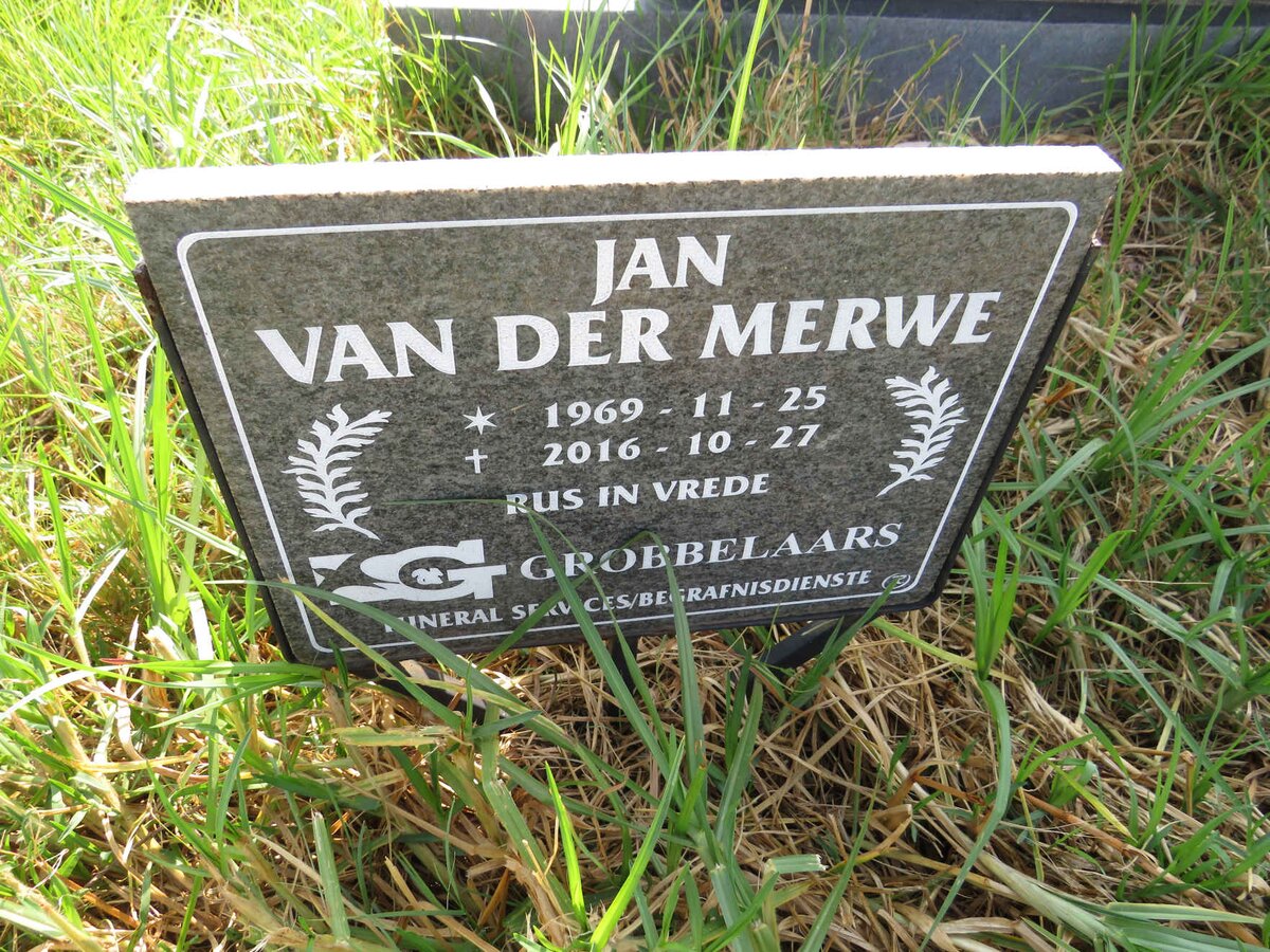MERWE Jan, van der 1969-2016