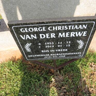 MERWE George Christiaan, van der 1953-2014