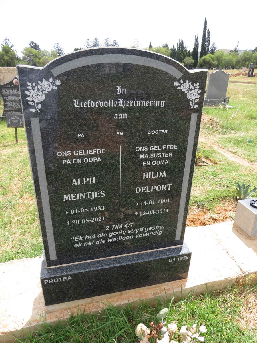 MEINTJES Alph 1933-2021 :: DELPORT Hilda 1961-2014