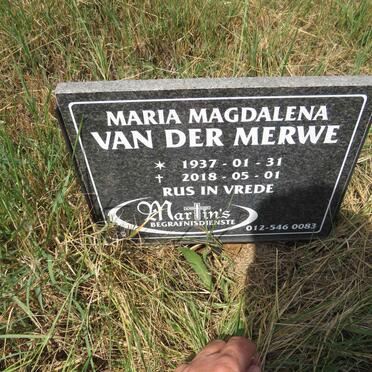 MERWE Maria Magdalena, van der 1937-2018