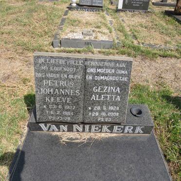 NIEKERK Petrus Johannes Keeve, van 1927-1984 & Gezina Aletta 1928-2008